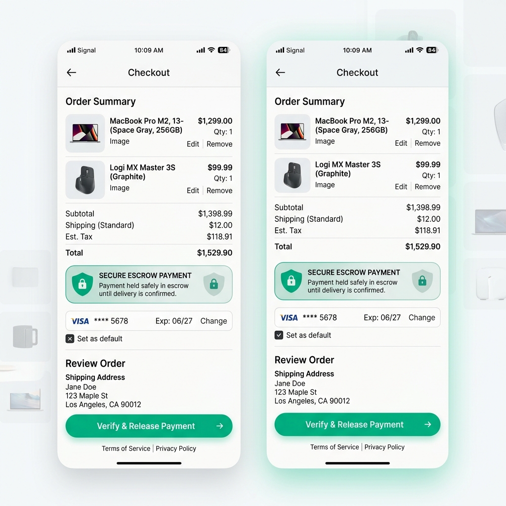 Customer Escrow Protection Mockup